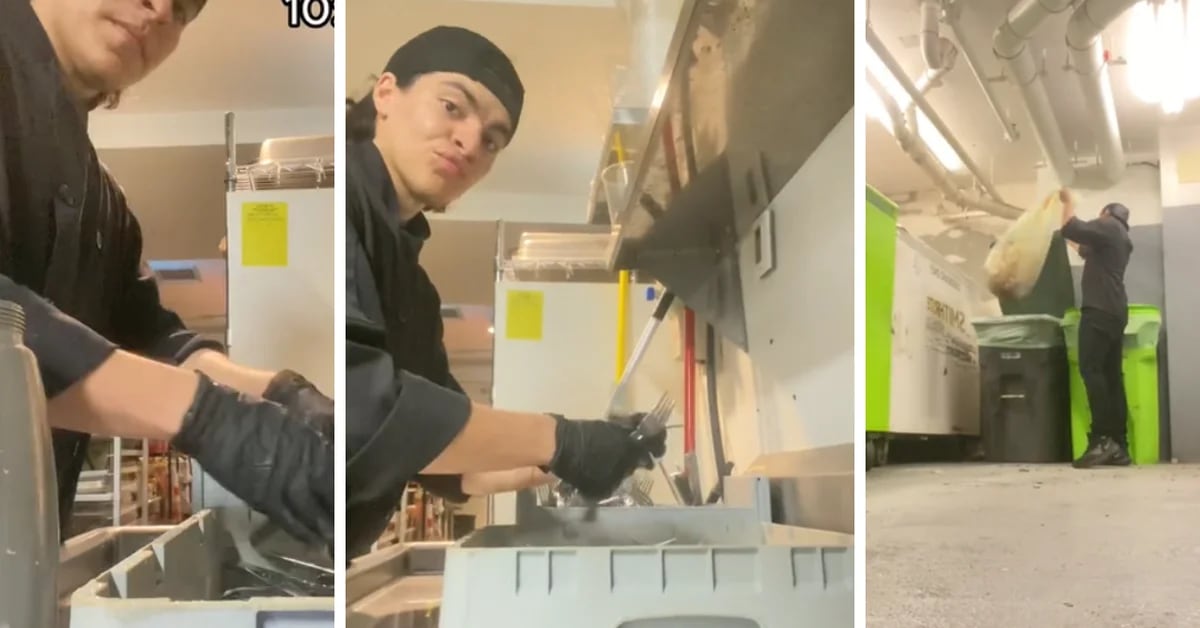 The Colombian showed what his dishwashing job in Canada is like: ‘Don’t rest a minute’