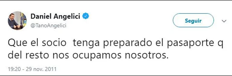 El tuit en el que Angelici prometió que Boca ganaría la Libertadores ya cumplió siete años
