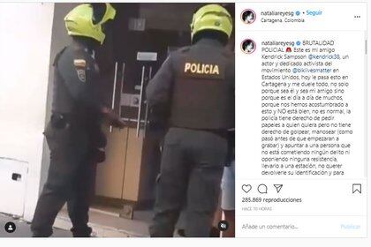 Denuncia de abuso de policía por la actriz Natalia Reyes. @nataliareyesg