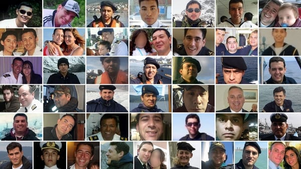 Los 44 tripulantes del submarino ARA San Juan