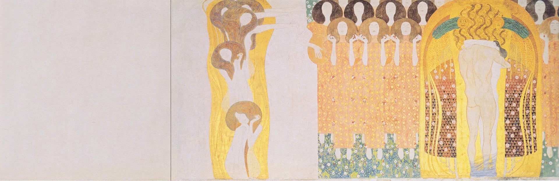 Recorte del Friso de Beethoven, el mural que Gustav Klimt pintó en Viena en 1902