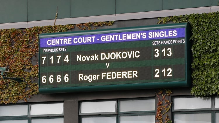 El marcador de la final más larga de la historia en Wimbledon (REUTERS)