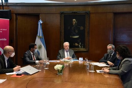 Ginés González García durante la presentación que hizo en la comisión de Salud de la Cámara de Diputados 