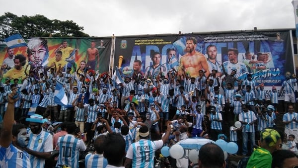 “La mayoría de los fanáticos del fútbol en Kerala siguen a la selección argentina”, afirman