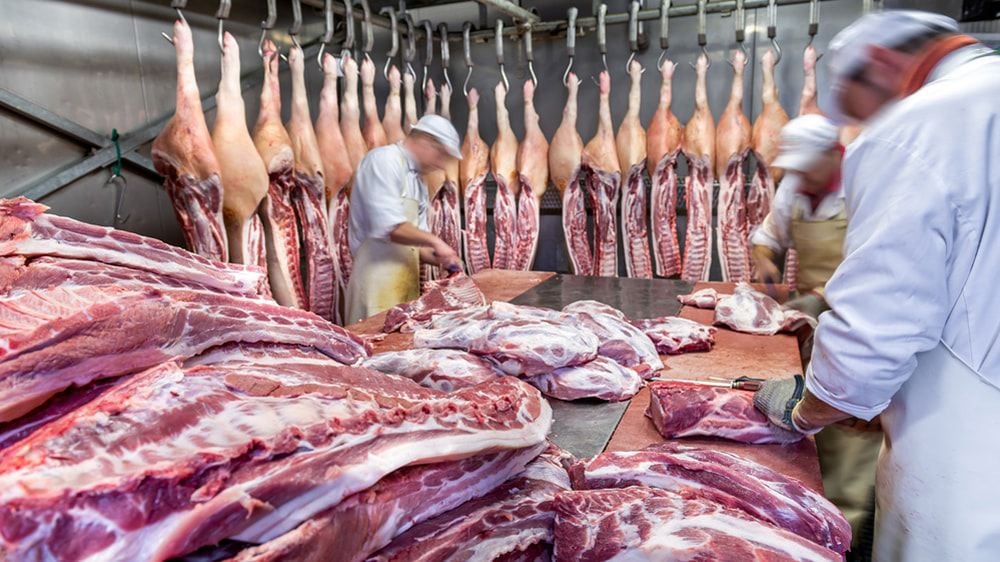 Se frenó la importación de carne porcina en el último mes. 