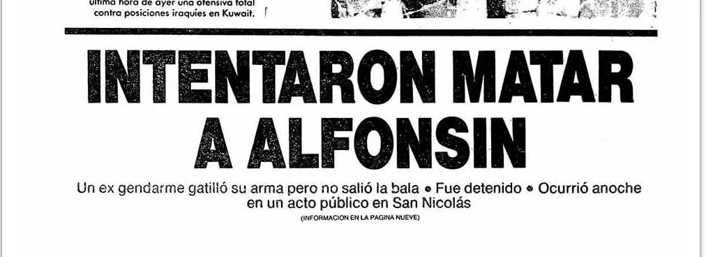 La noticia del intento de asesinato del ex presidente en San Nicolás