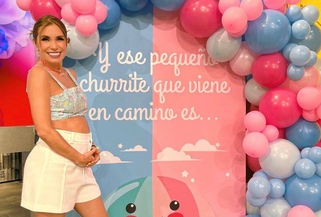 Andrea Escalona officially presented the sex of her baby Photo: Instagram/@programahoy