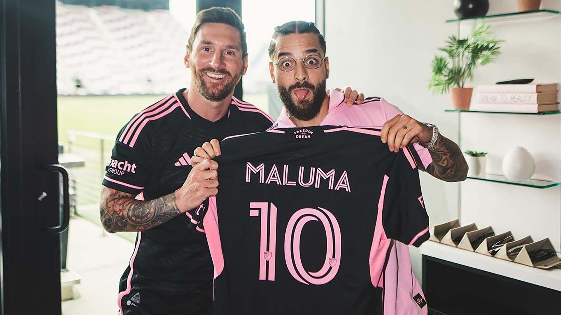 El encuentro de Lionel Messi y Maluma