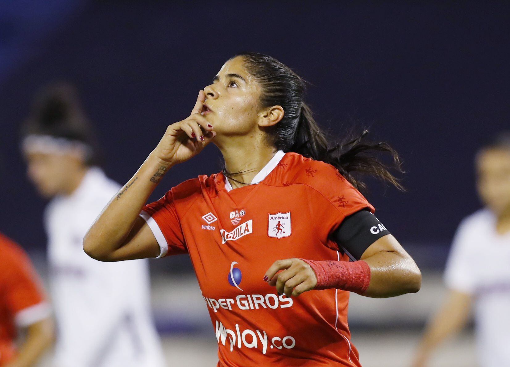 Catalina Usme se convirtió en la máxima goleadora de la Conmebol Libertadores femenina al alcanzar 29 goles en 2020  - crédito Agustín Marcarían/REUTERS