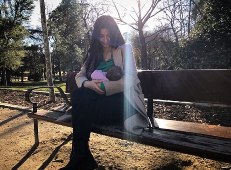 La tierna imagen que posteÃ³ la mujer de Rodrigo de la Serna para anunciar el nacimiento de su hija (Instagram)
