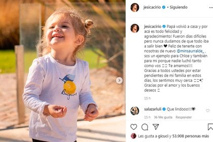 La bienvenida que Cirio le dedicó a Insaurralde en Instagram