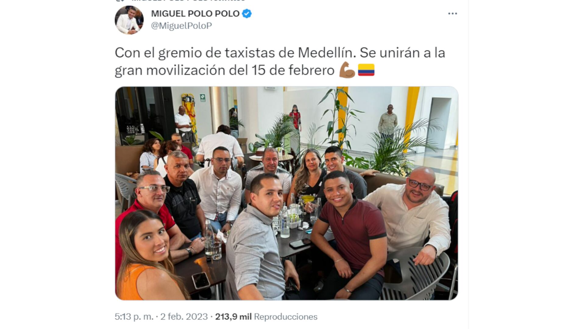 Miguel Polo Polo se reunió con líderes taxistas de Medellín. (Captura de pantalla)