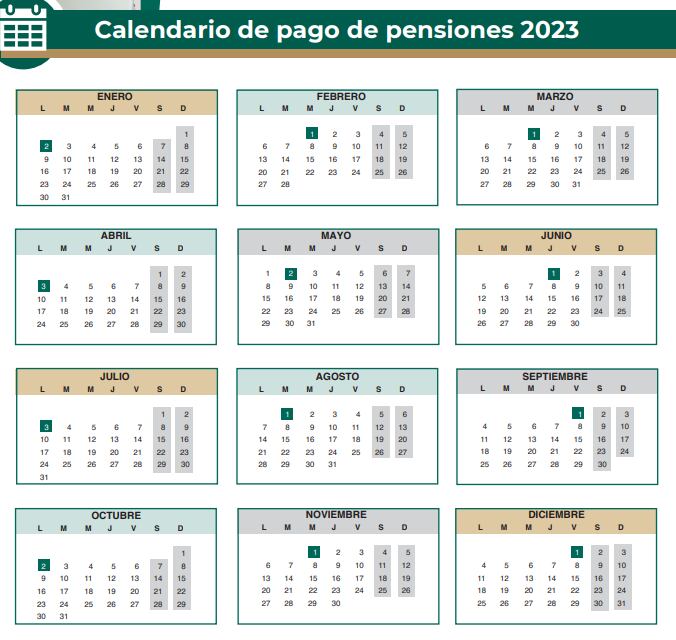 Calendario pagos pensiones IMSS 2023. (Foto: IMSS)