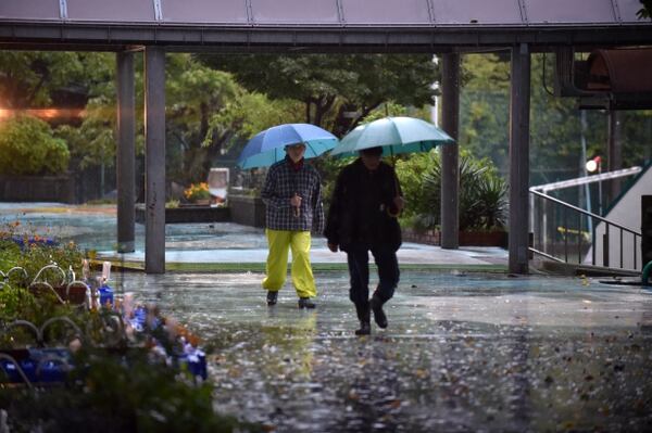 Japoneses se acercan a los centros de votación en medio de un tifón (AFP)