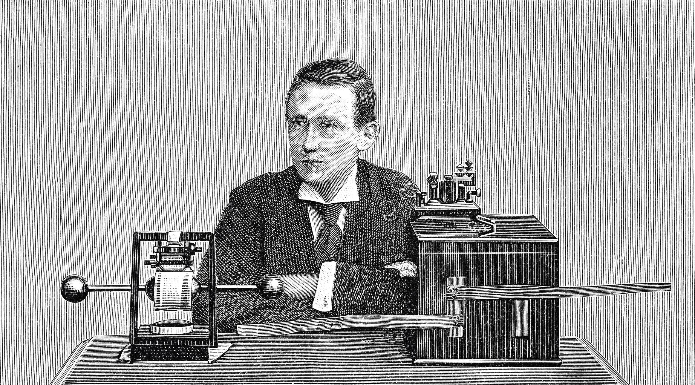 Ilustración del ingeniero italiano Guillermo Marconi