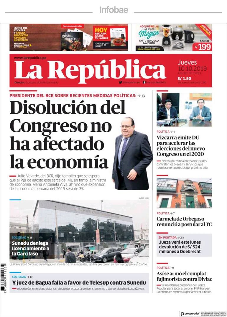 La republica - Peru - 10 de Octubre de 2019