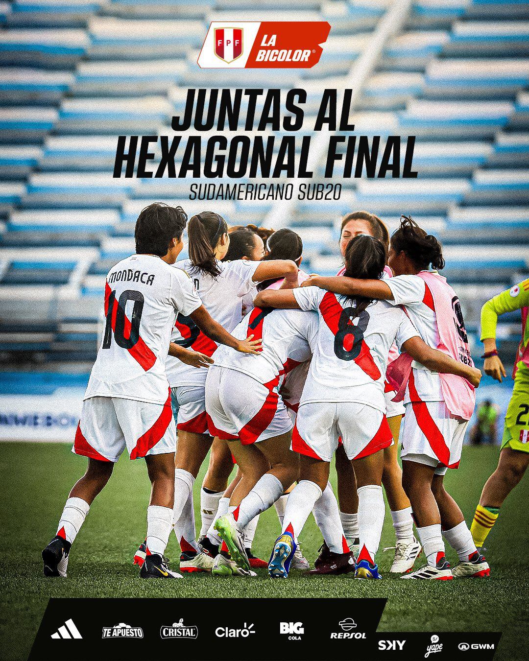 Perú se ha instalado en el Hexagonal Final del Sudamericano Femenino U20. - Crédito: LaBicolor