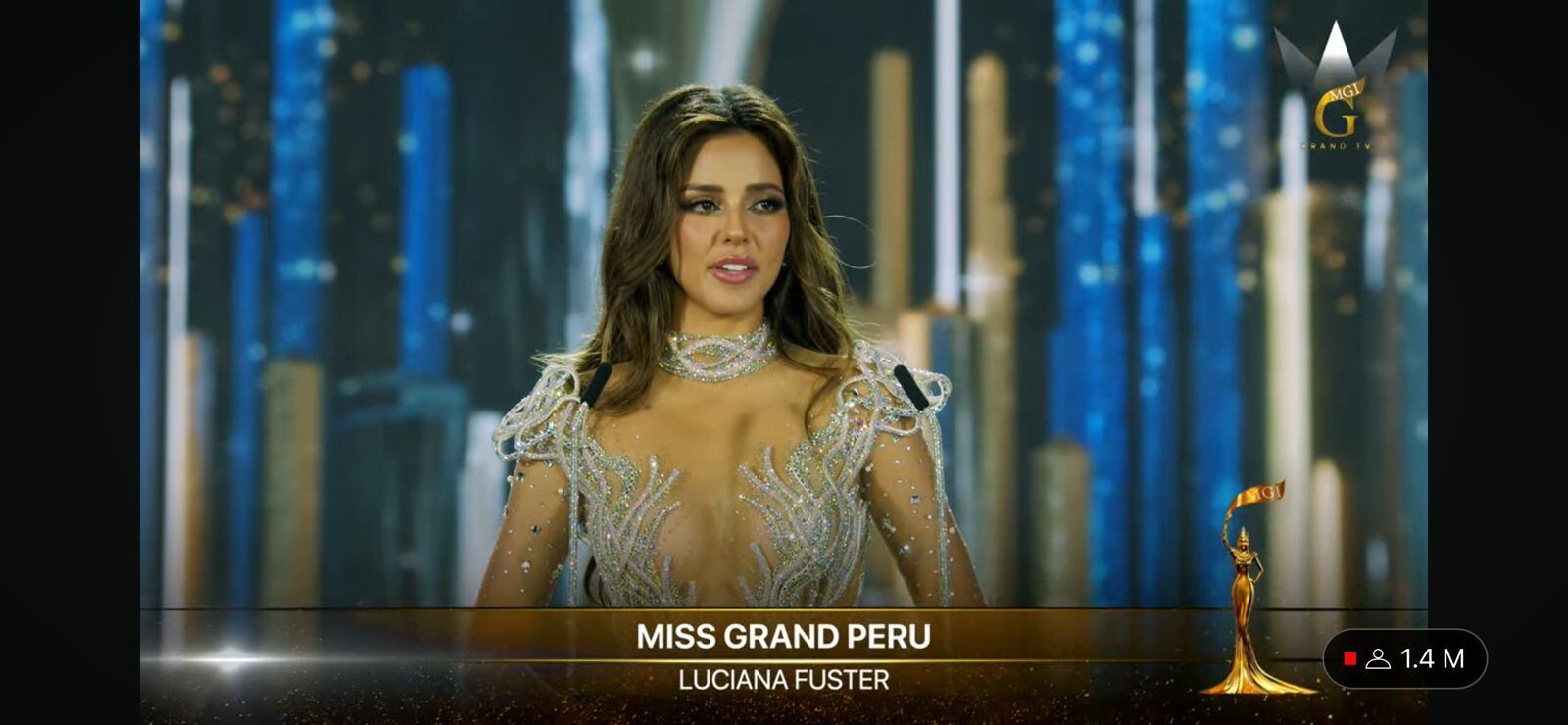 Luciana Fuster respondió en inglés a la pregunta final en el Miss Grand International 2023.