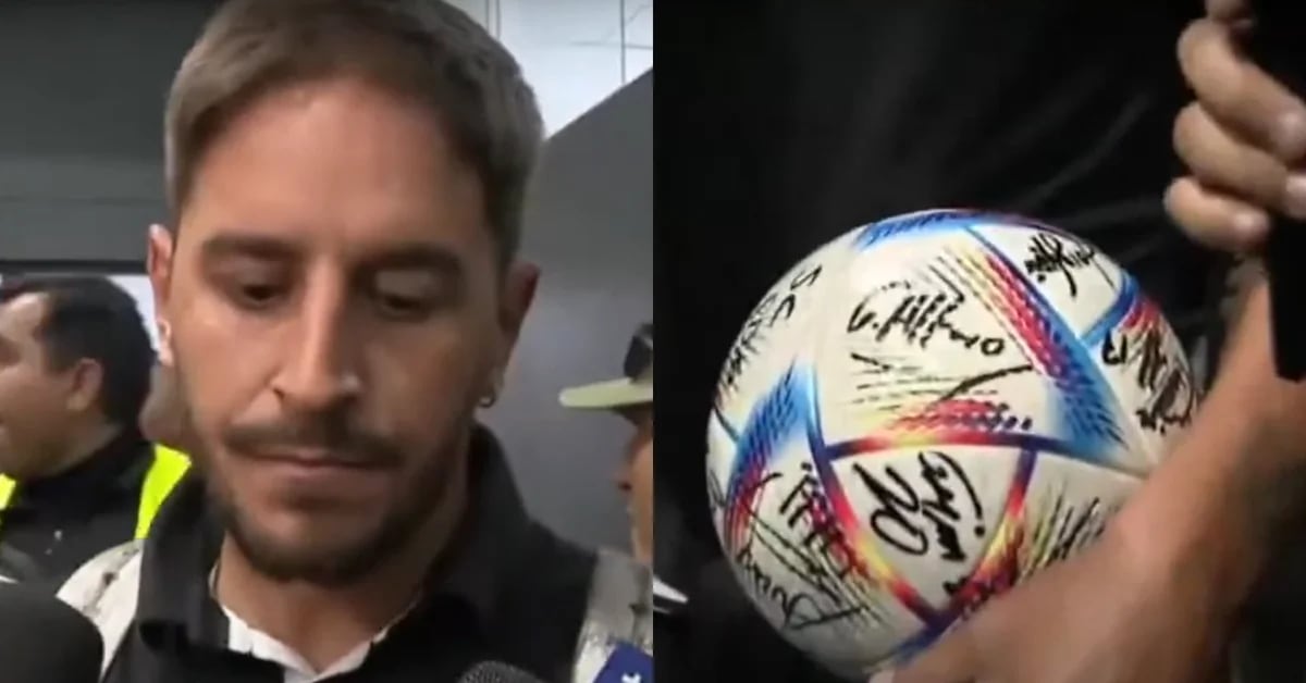 Alejandro Hohberg showed off with a signed ball after his hat-trick but showed his annoyance at Sporting Cristal’s draw