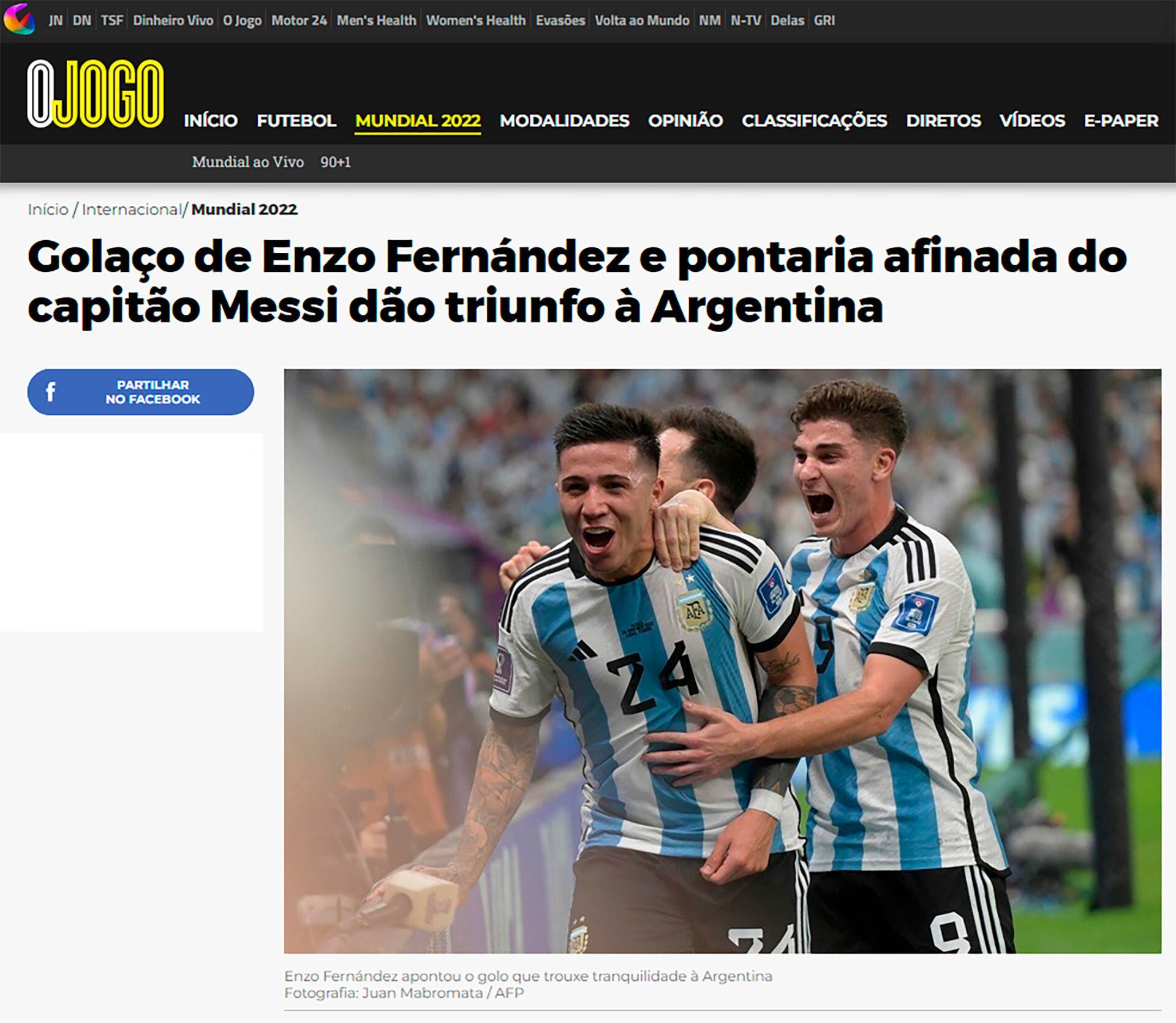 Medios del mundo sobre el triunfo de Argentina