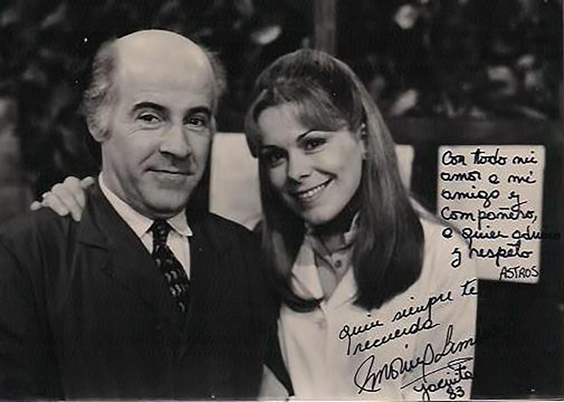 Un recuerdo de Héctor junto a la recordada Cristina Lemercier (Facebook)