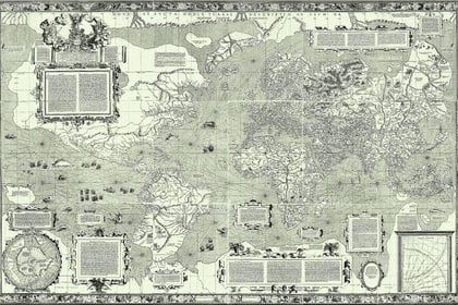 Mapa original de Mercator de 1569. Gerardus Mercator