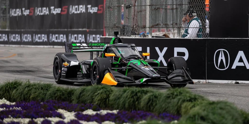 IndyCar: Agustín Canapino redondeó una buena actuación en un histórico circuito de los Estados Unidos 