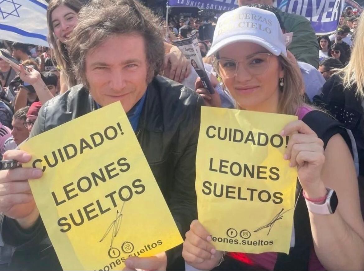 Javier Milei y Carolina Píparo, su candidata a gobernadora bonaerense