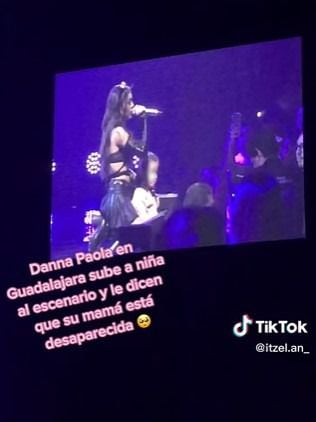 Danna compartió en sus redes sociales la ficha de búsqueda de Ana Victoria después de su concierto (Captura de pantalla/TikTok@itzel.an_)