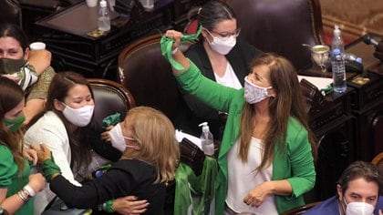 El último viernes el proyecto de legalización del aborto logró media sanción en Diputados (Télam)
