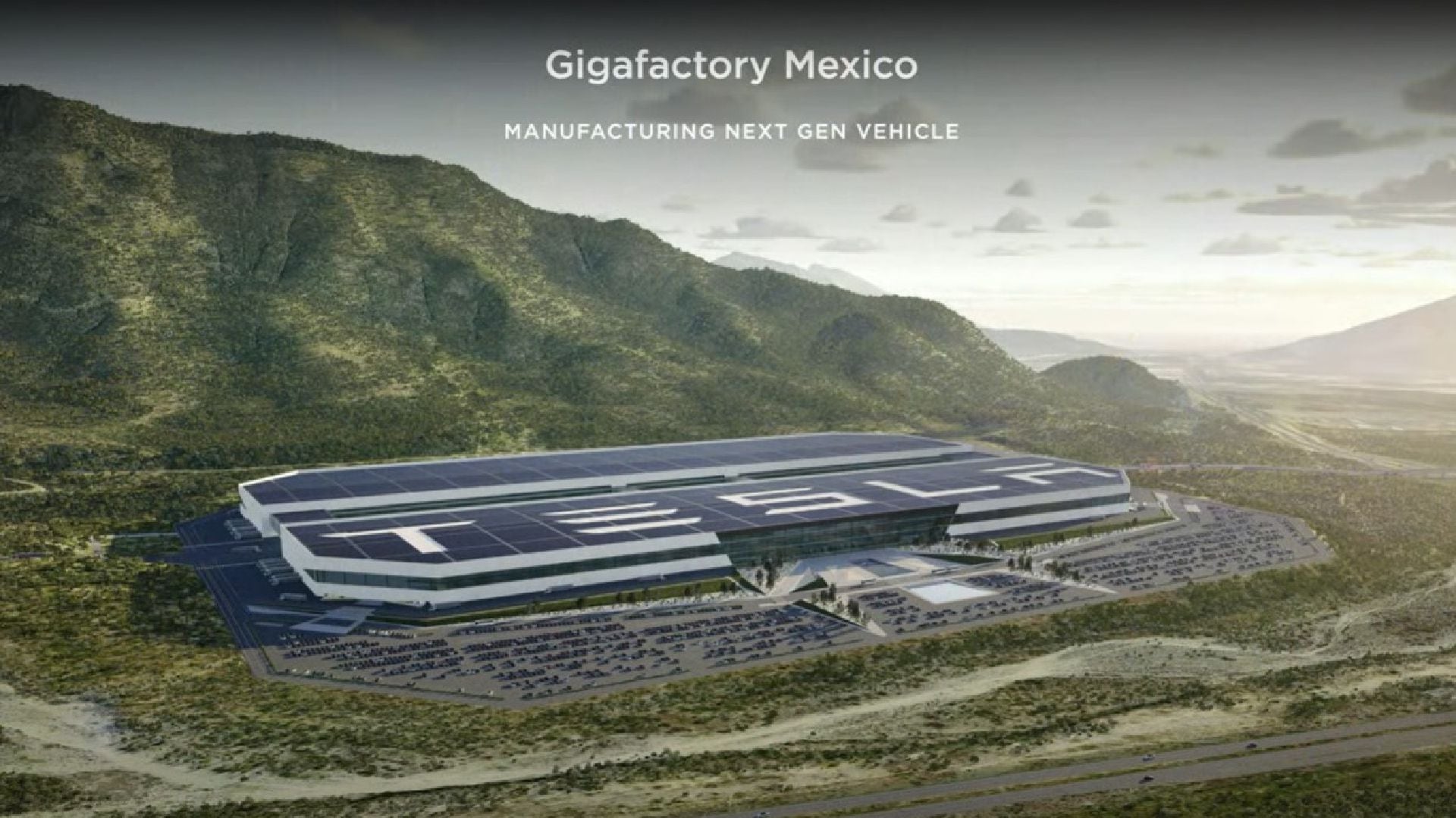 Así lucirá la gigafábrica de Tesla en Santa Catarina (Captura de pantalla: Tesla)