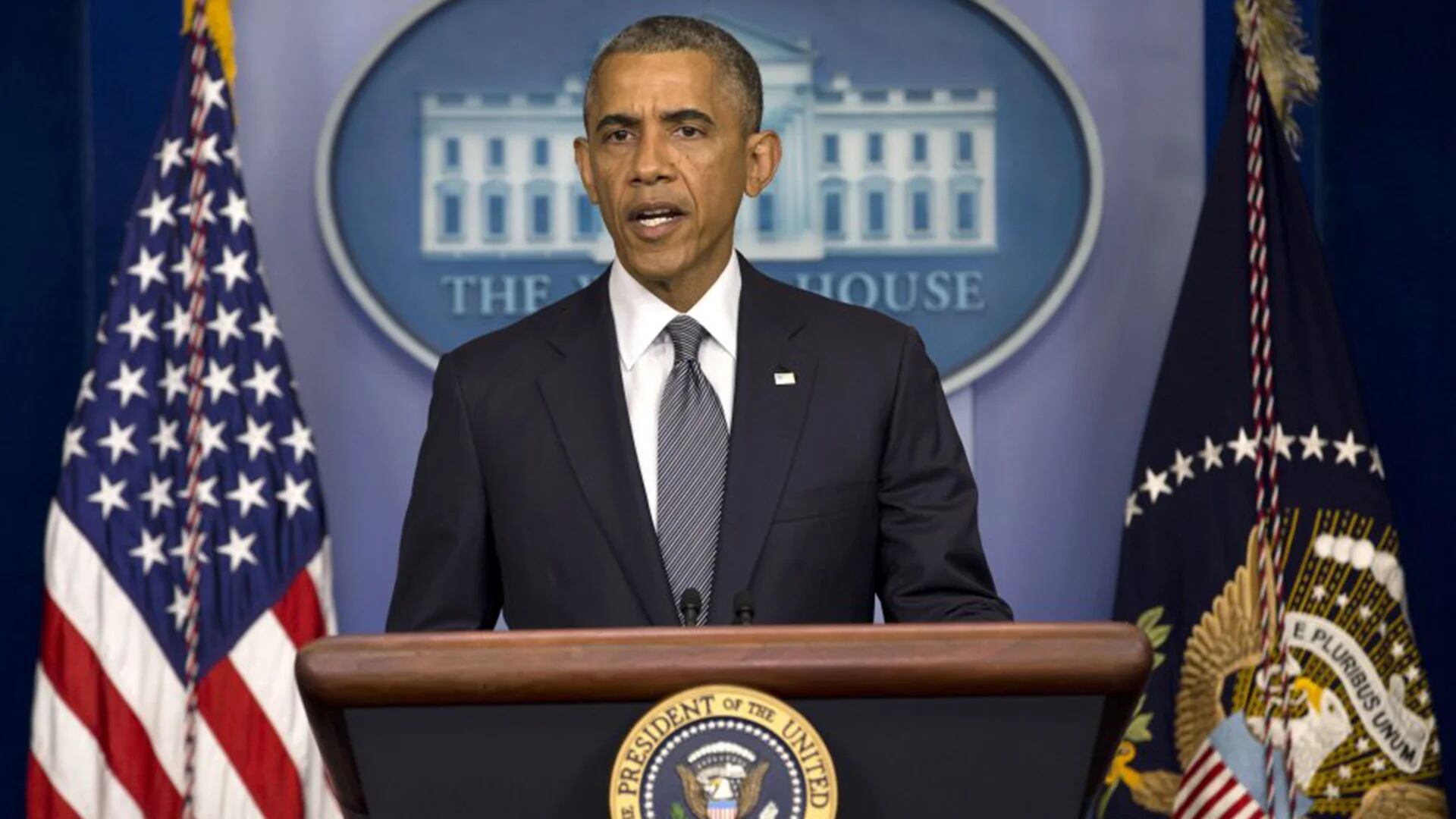 Barack Obama en conferencia de prensa (Imagen de archivo)