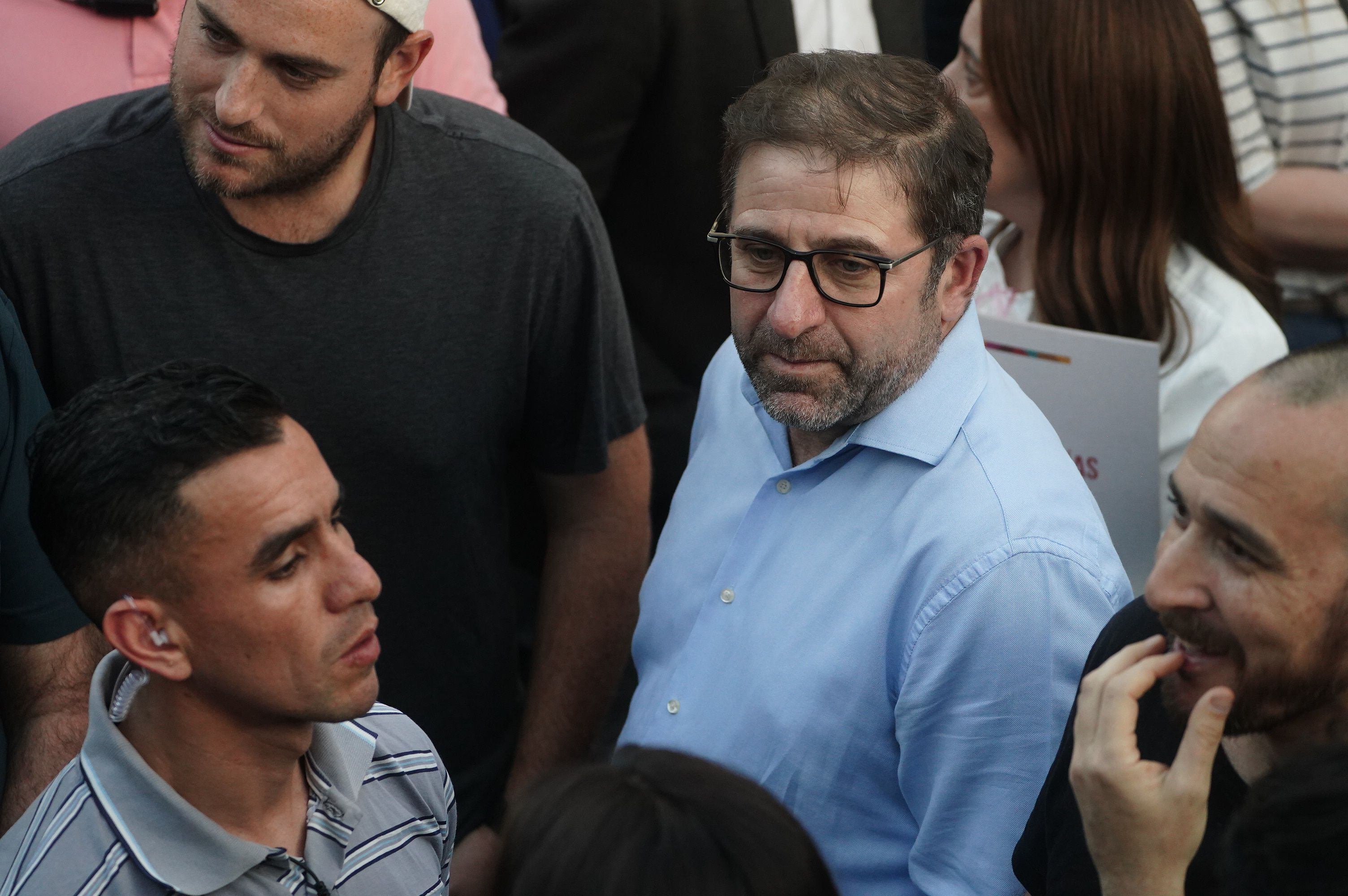 Fernando Straface, Secretario General del gobierno de la Ciudad de Buenos Aires, participando de la marcha en apoyo al pueblo de Israel