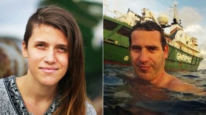 Los argentinos: Camila Speziale, que en ese entonces tenía 21 años, y Hernán Pérez Orsi, que tenía 40. 