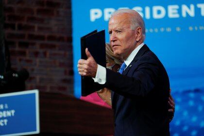 El presidente electo de EEUU, Joe Biden. REUTERS/Mike Segar