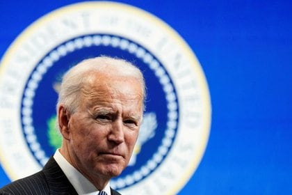 Foto de archivo del Presidente de EEUU, Joe Biden, hablando en la Casa Blanca. 
Ene 25, 2021. REUTERS/Kevin Lamarque/