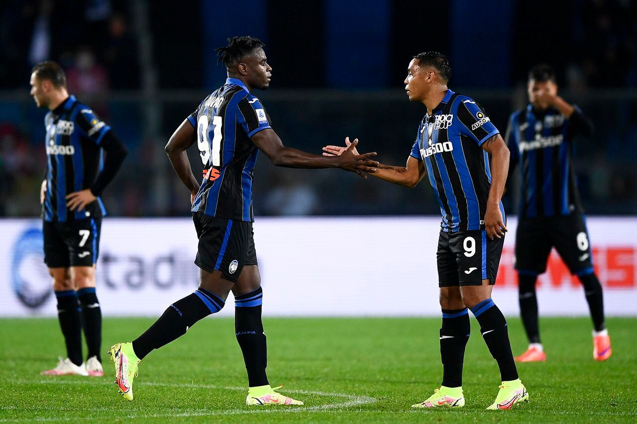 Duván Zapata y Luis Fernando Muriel juegan constantemente con Atalanta, pero no acumulan muchos minutos en el césped. Getty Images.