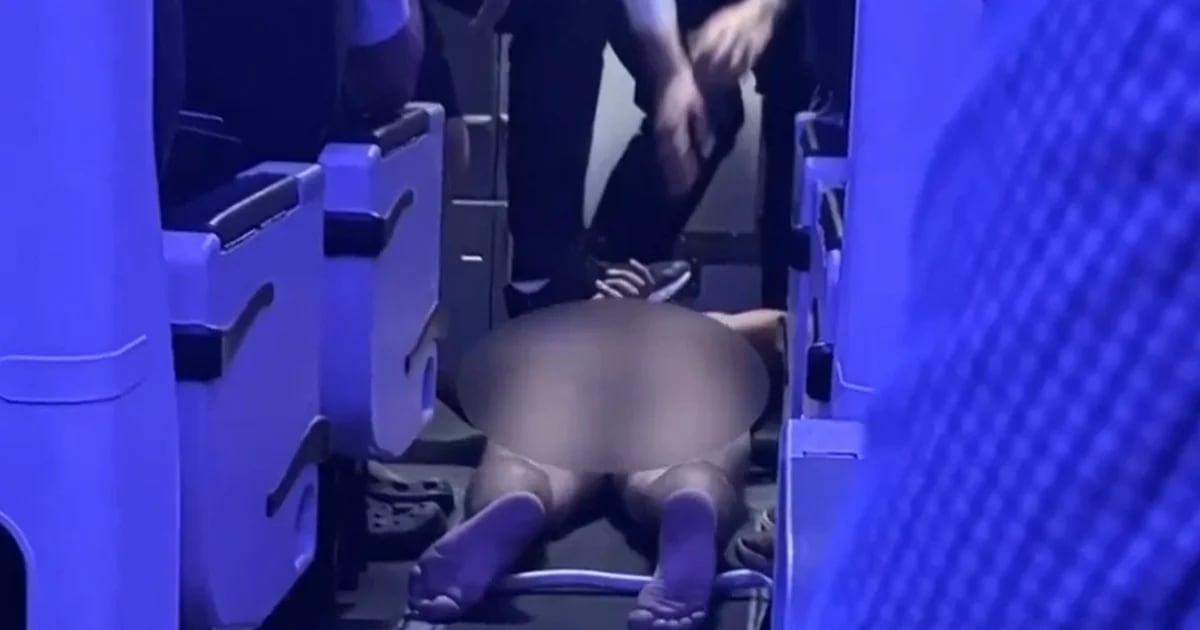 Australian police arrested man who began operating bare in the midst of a flight