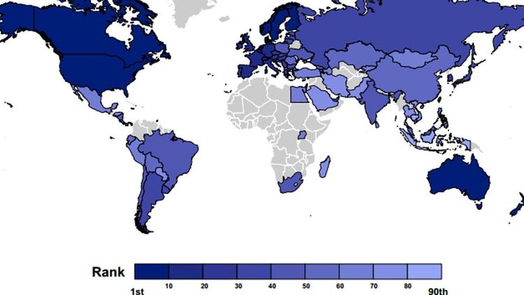 El mapa del día: los países más innovadores del mundo - Infobae