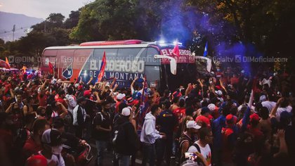 Los aficionados del DIM se reunieron para la semifinal de la Copa Colombia contra el Deportes Tolima (Twitter: DIM_Oficial).