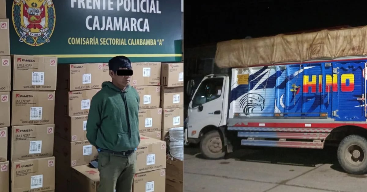 PNP arrests a subject in Cajamarca who was transporting more than 100 boxes of dynamite