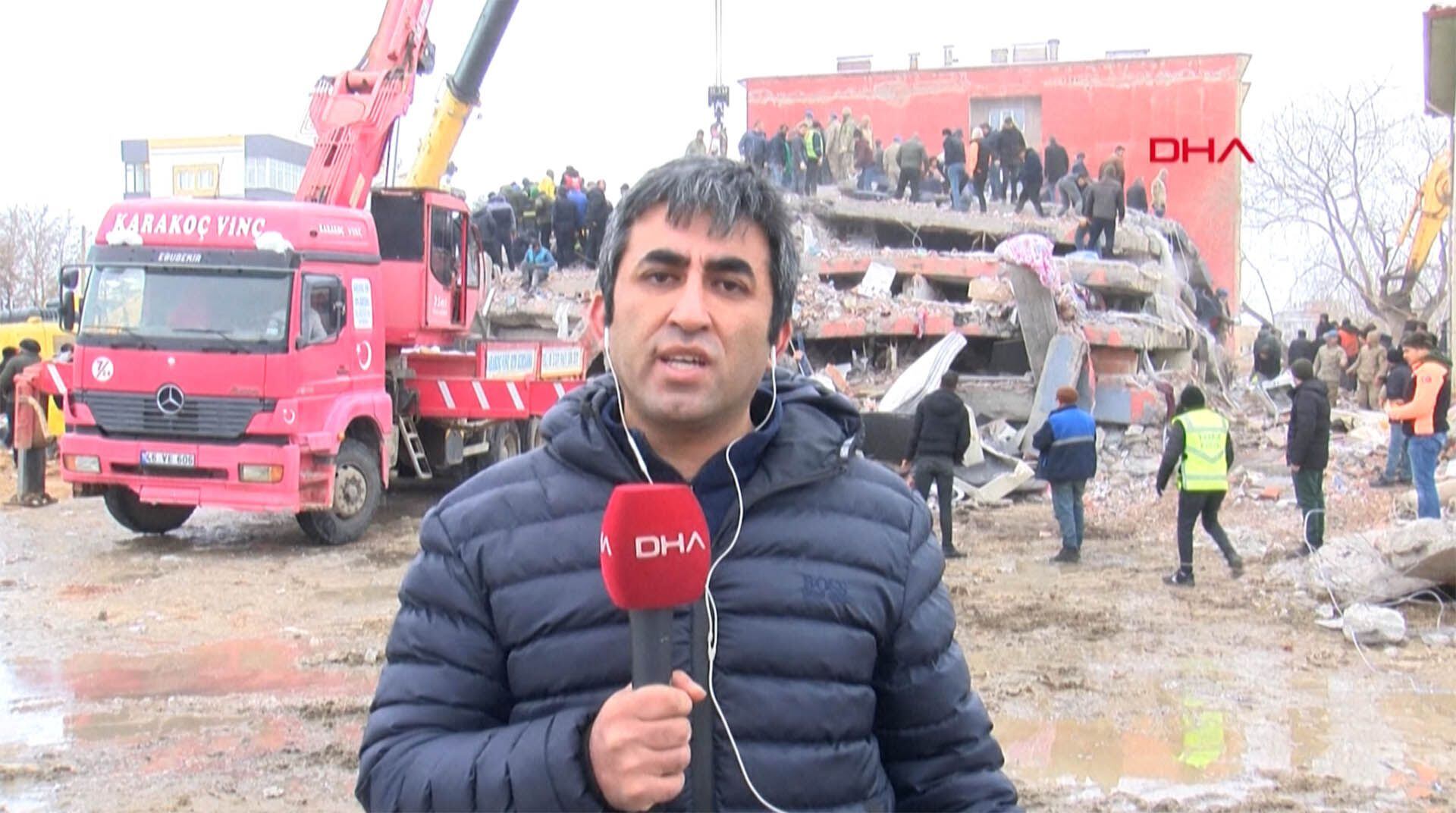 El momento del segundo terremoto en Turquía en plena transmisión