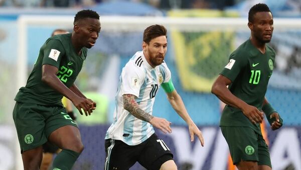 Nigeria perdió 2 a 1 ante Argentina y quedó fuera del Mundial de Rusia 2018 (REUTERS/Sergio Perez)