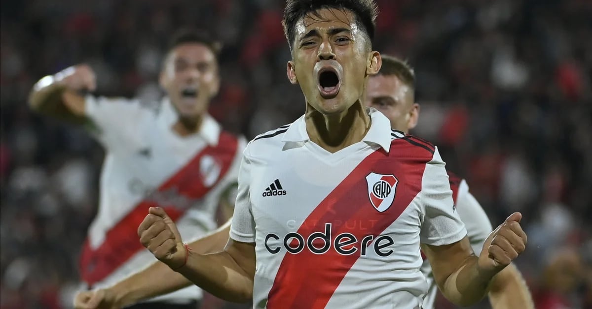Pablo Solari could not contain his emotion after the goal that gave victory to River Plate: “Someone who was very important in my life left me”