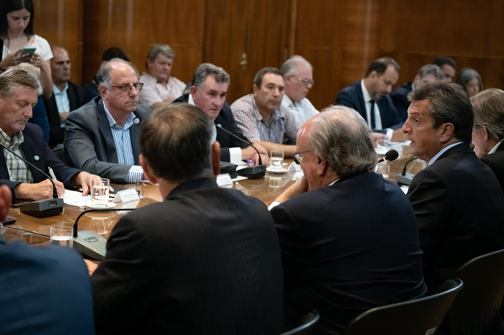 Una de las últimas reuniones de la Mesa de Enlace con el ministro de Economía, Sergio Massa
