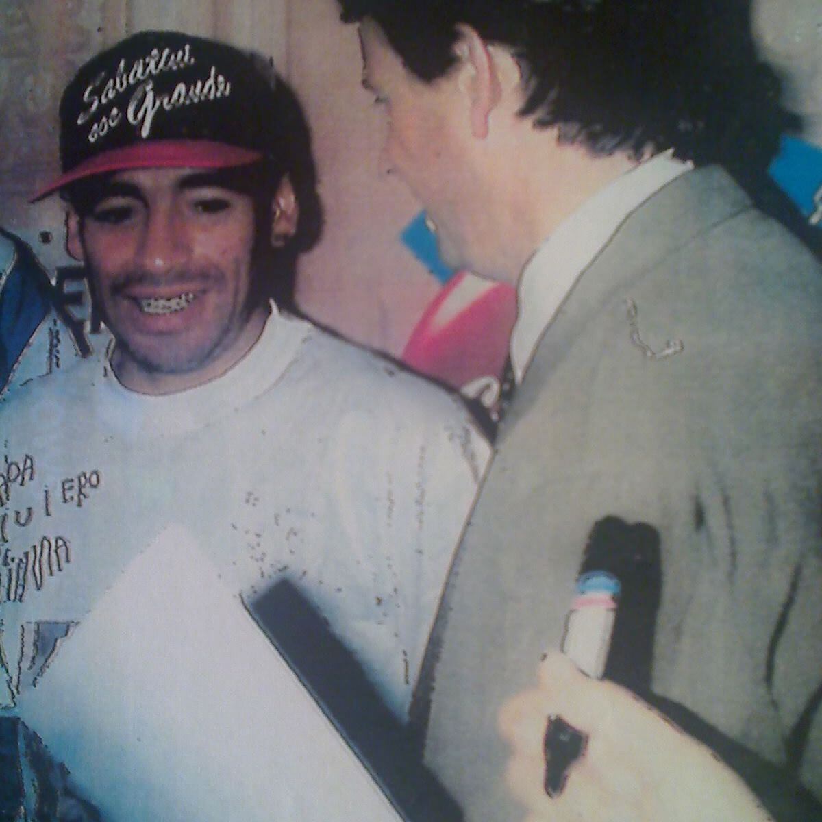 Katorosz, con Diego Maradona