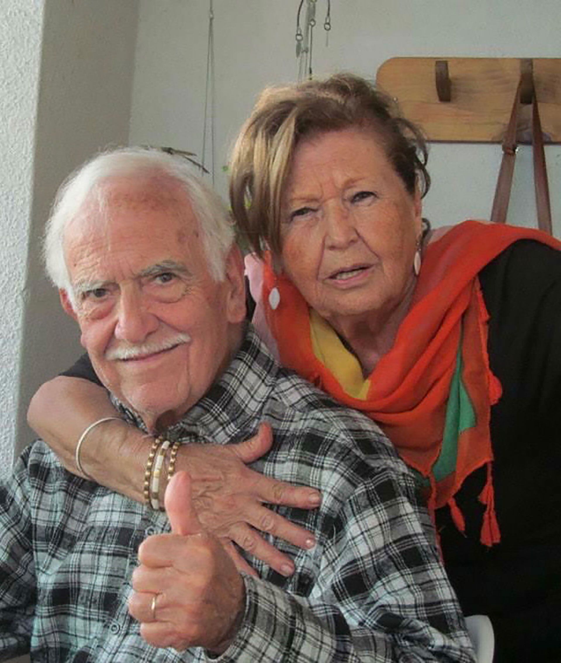 Piru con Rubén con quien estuvo casada 74 años