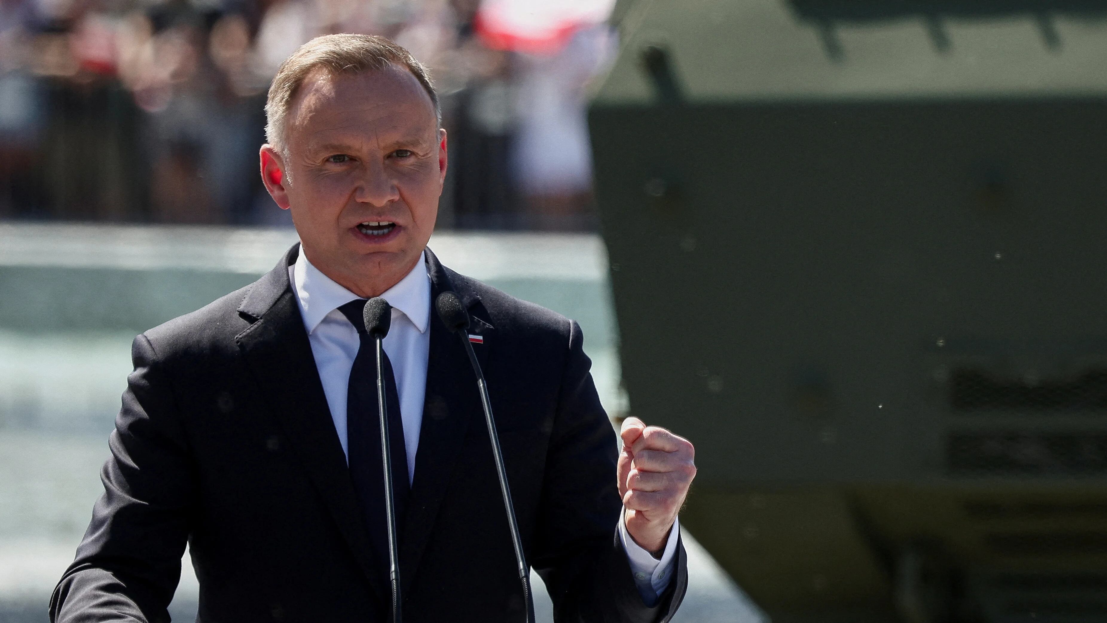 El presidente de Polonia aclaró que su país no frenará el envío de armas a Ucrania