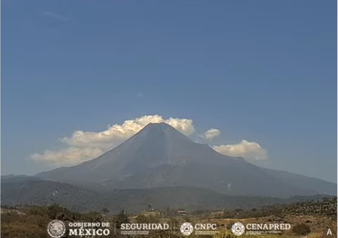 Imagen 1: Volcán de Fuego de Colima, 13:31 h (hora local).