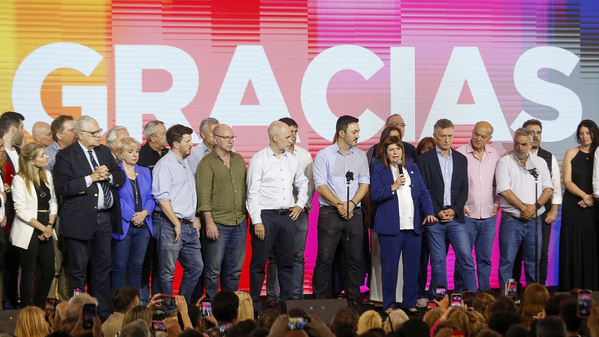 Los radicales terminaron enojados por el discurso que brindó Patricia Bullrich en el búnker de Juntos por el Cambio (Foto: Daniel Jayo)